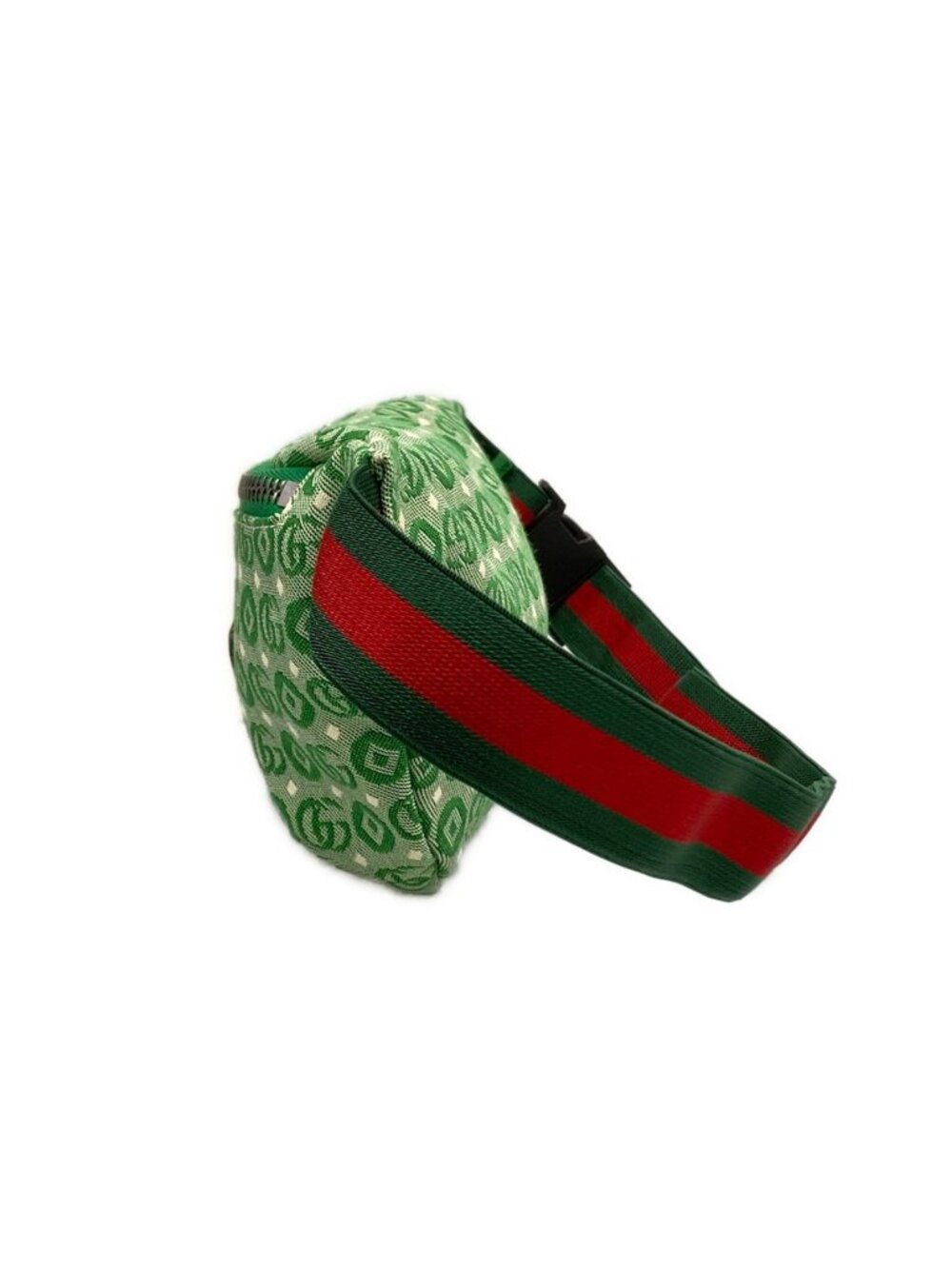 Gucci Waist Pouch Interlocking Children's Green White Leather - Picture 4 of 15